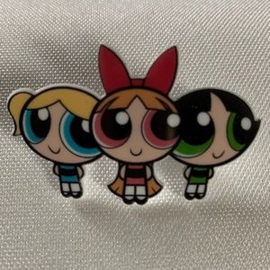 NWT. Handmade Powerpuff Girls Pin Brooch featuring All Three Girls!